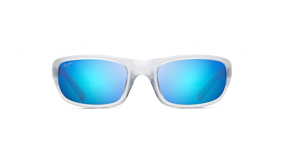 Maui Jim Stingray Wrap  Sunglasses,Matte Crystal,Blue Hawaii Lens B103-05CM