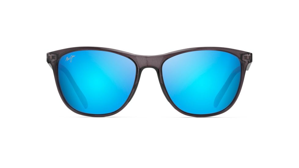 Maui Jim Sugar Cane Polarized Square Sunglasses, Transparent Grey Frame, Blue Hawaii Lens, Transparent Grey B783-11
