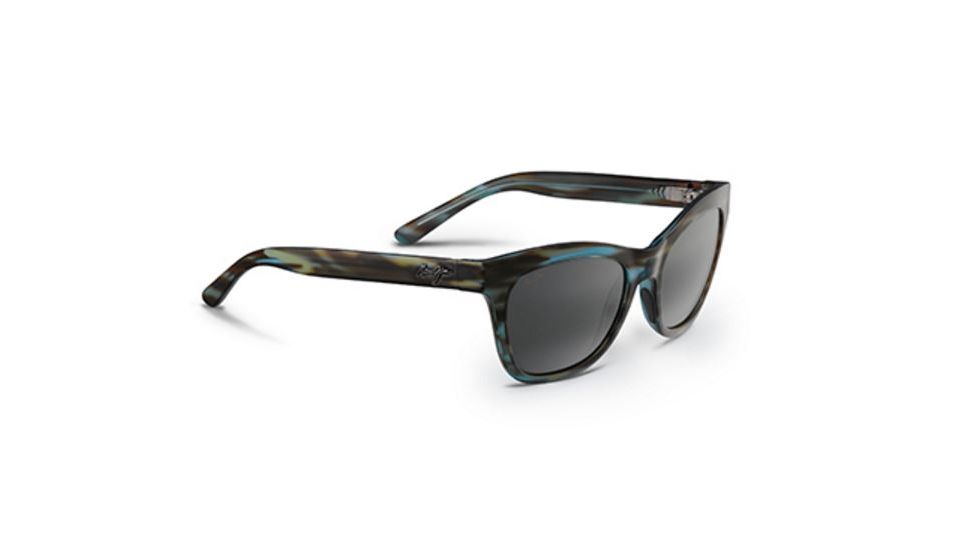 Maui Jim Sweet Leilani Sunglasses, Brown Aquamarine Frame, Neutral Grey Lens, Polarized, 722-63