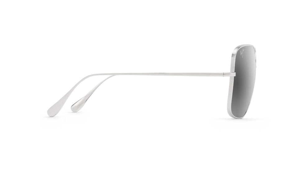 Maui Jim Triton Polarized Aviator Sunglasses, Silver Frame, Neutral Grey Lens, Silver 546-17