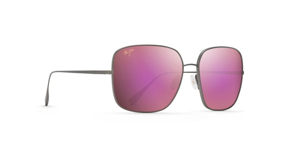 Maui Jim Triton Polarized Aviator Sunglasses, Slate Grey Frame, Maui Sunrise Lens, Slate Grey P546-14