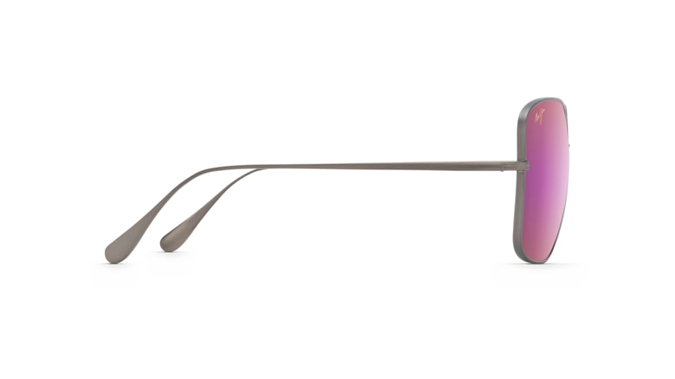Maui Jim Triton Polarized Aviator Sunglasses, Slate Grey Frame, Maui Sunrise Lens, Slate Grey P546-14