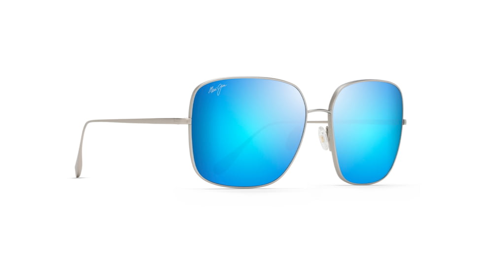 Maui Jim Triton Polarized Aviator Sunglasses, Titanium Frame, Blue Hawaii Lens, Titanium B546-11B