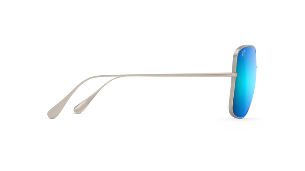 Maui Jim Triton Polarized Aviator Sunglasses, Titanium Frame, Blue Hawaii Lens, Titanium B546-11B