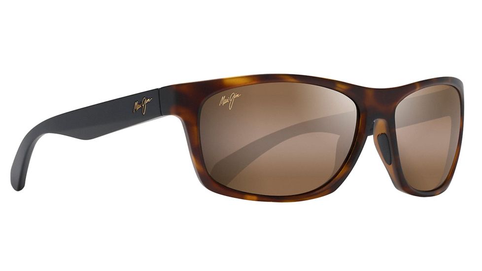 Maui Jim Tumbleland Sunglasses, Matte Tortoise w/ Black Temples Frame, HCL Bronze Lens, Polarized, H770-10CM