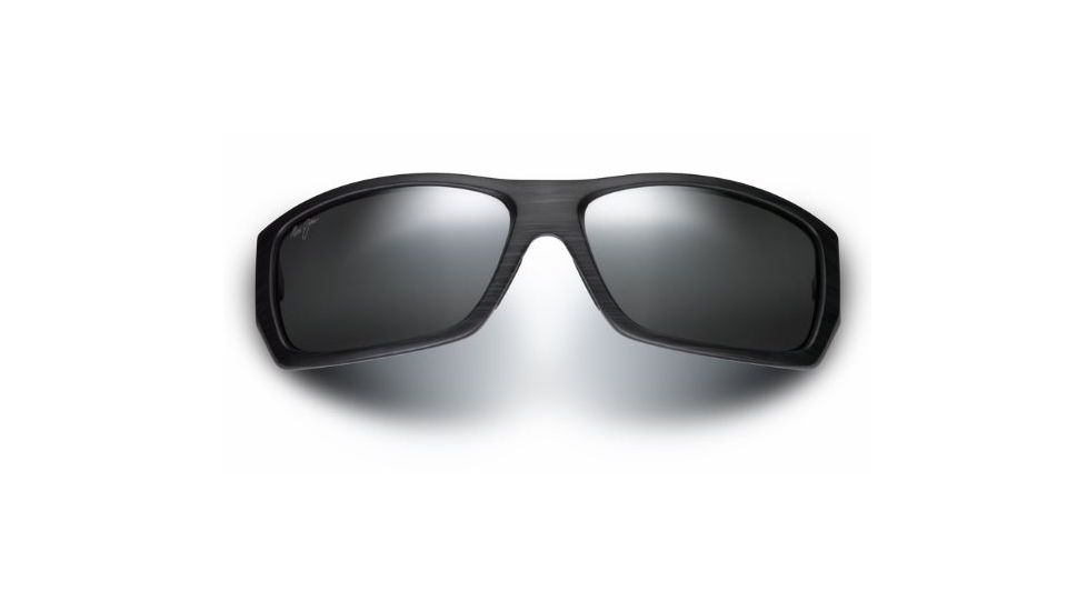 Maui Jim Wassup Sunglasses - Matte Black Wood Grain Frame,Polarized Neutral Grey Lens 123-02W
