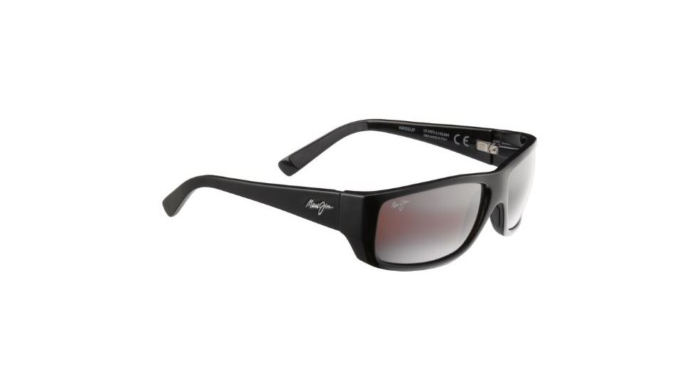 Maui Jim Wassup Sunglasses - Gloss Black Frame,Polarized Maui Rose Lens R123-02