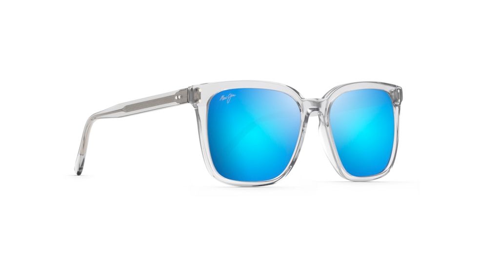 Maui Jim Women's Westside Sunglasses,Light Grey Crystal Frame,Polarized,Blue Hawaii Lens, B803-11