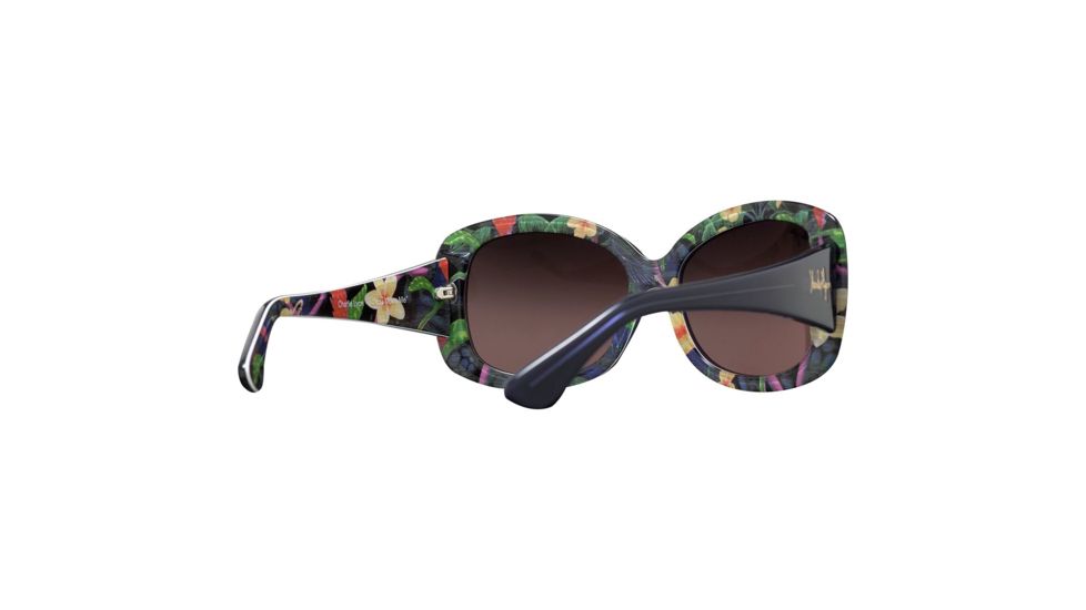 Maui Jim You Move Me Sunglasses,Silk Print with White Trim &amp; Teal Interior,Neutral Grey Lens, GS280-51