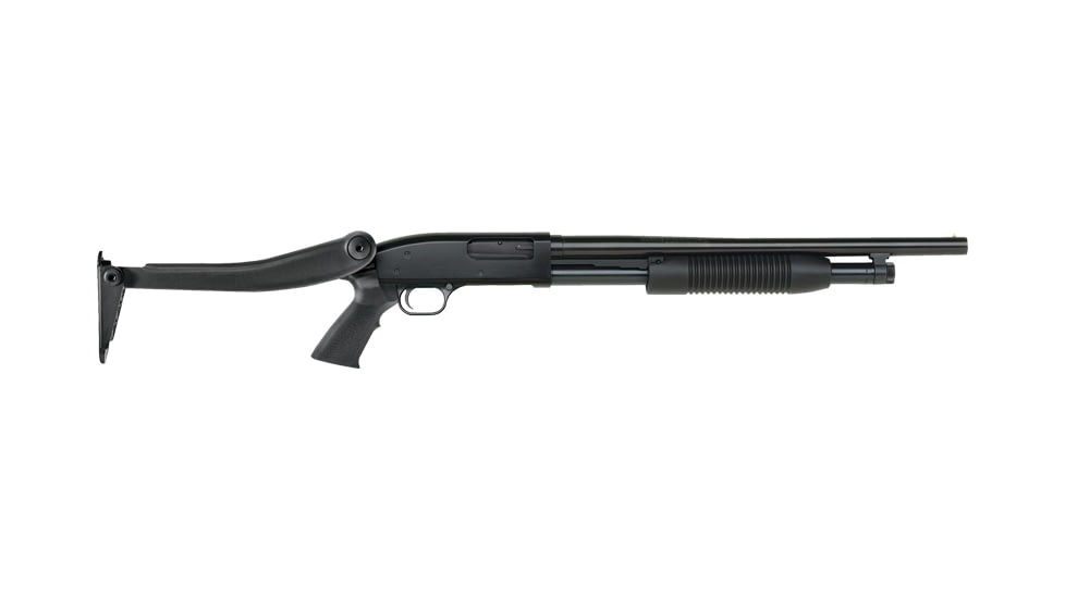Maverick 88 Security 3in Ati Top-Folding Tactical Pump Shotgun, 12 Gauge, 18.5in BBL, Synthetic Black Stock, Brass Bead Front Sight, 6RD Capacity, Blued, 31027