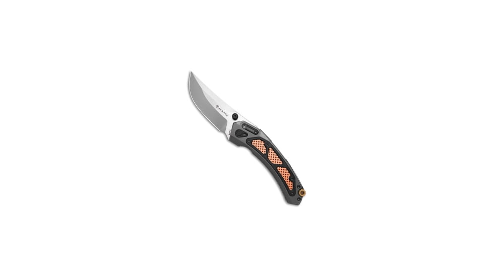 Maxace Knives Maxace Blacklight-01 Frame Lock Knife SW Ti + Copper-Brass Inlays 4.2" Satin, Gray, Bohler M390, adult, BHQ-218273