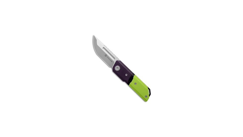 Maxace Knives Maxace Capsule II Liner Lock Knife G-10 Green/Purple 2.67" Satin, Green/Purple, 10CR15COMOV, adult, BHQ-203157