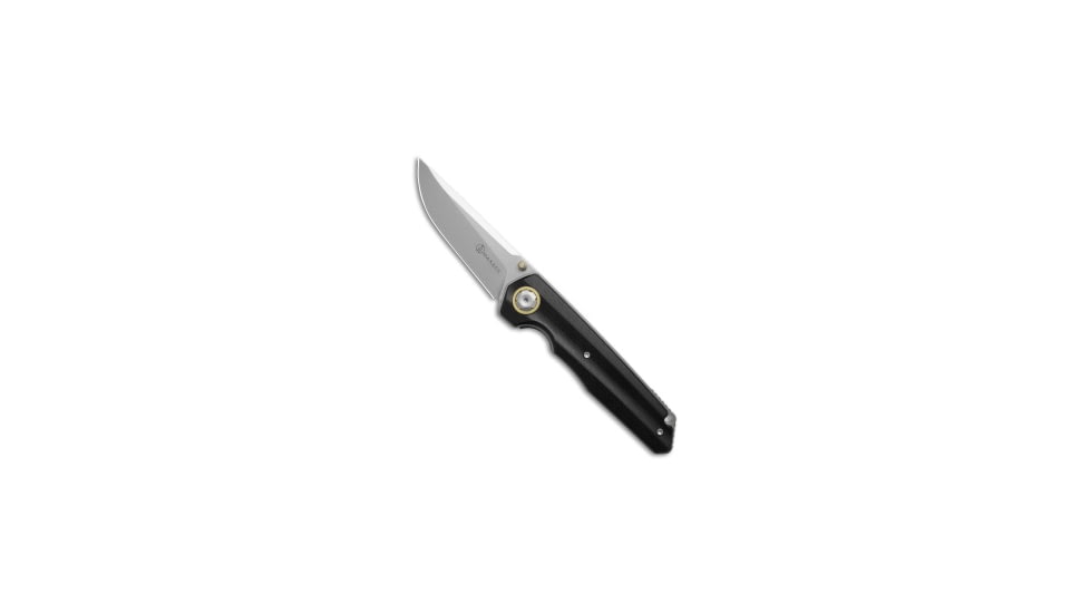 Maxace Knives Maxace Knives Samurai 2.0 Liner Lock Knife Black G-10 3.75&quot; Stonewash, Brown, Bohler K110, adult, BHQ-213415