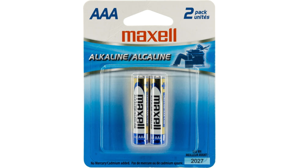 Maxell AAA Alkaline Batteries, Gold, 2 pack, 723807 - LR032BP