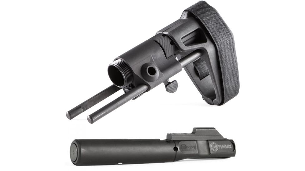 Maxim Defense Industries AR15 Ultimate CQB Pistol Bundle - PDW Brace, CQB Buffer and Spring, Black with Black BCG - DEMO