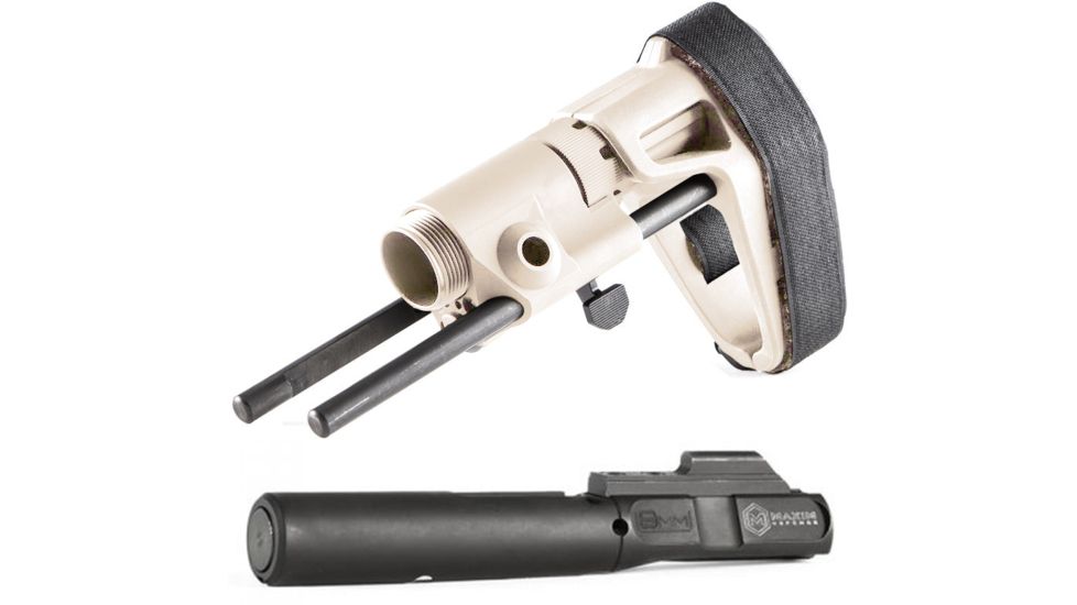 Maxim Defense Industries AR15 Ultimate CQB Pistol Bundle - PDW Brace, CQB Buffer and Spring, FDE with Black BCG - DEMO