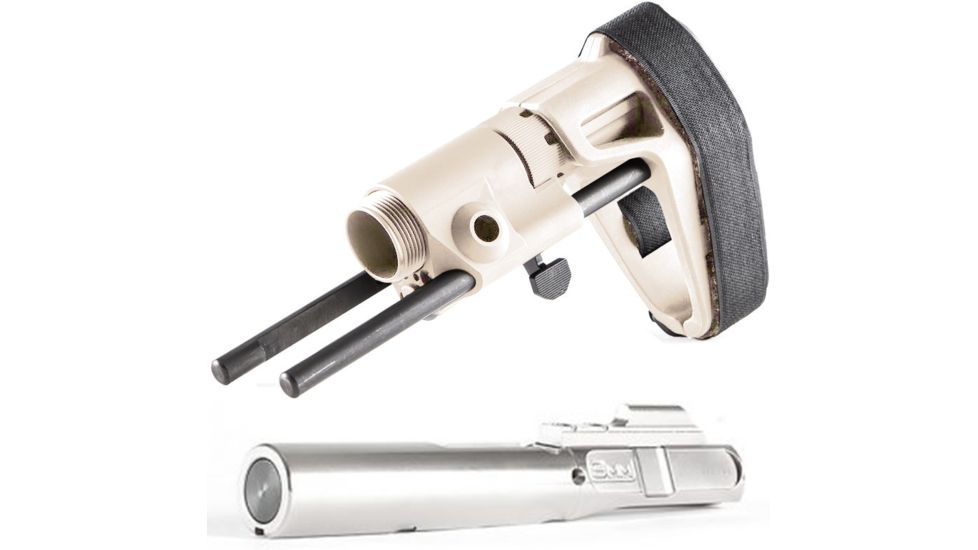 Maxim Defense Industries AR15 Ultimate CQB Pistol Bundle - PDW Brace, CQB Buffer and Spring, FDE with Silver BCG - DEMO