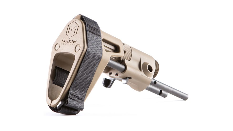 Maxim Defense Industries CQB Pistol - PDW Brace for AR15, Standard Buffer/Spring, 3.3 oz, FDE, MXM-47545