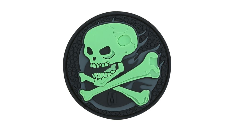 Maxpedition Skull Patch, Glow, 2.5in x 2.5in SKULZ