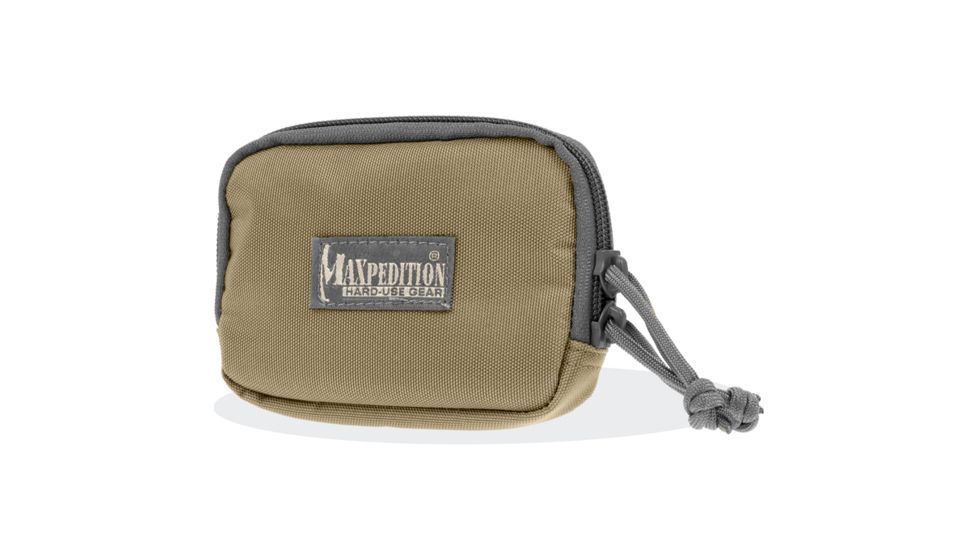 Maxpedition Hook-&amp;-Loop 3x5in Zipper Pocket, Khaki-Foliage 3526KF