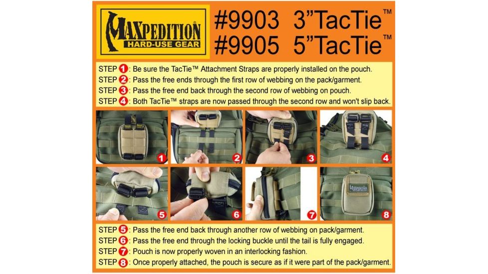 Maxpedition 5inch TacTie (Pack of 4)