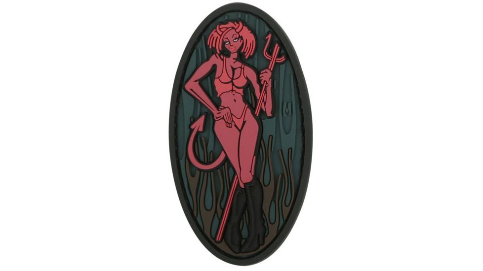 Maxpedition Devil Girl Morale Patch,1.7x3in,Stealth DVGRX