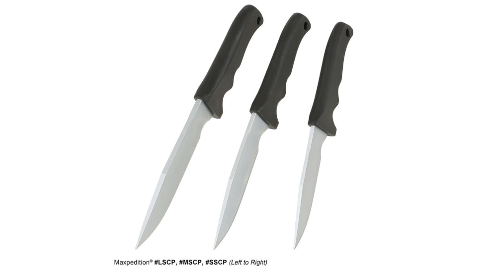 Maxpedition Fixed Blade, Black FRN, Lg Short Clip, Plain MXLSCP