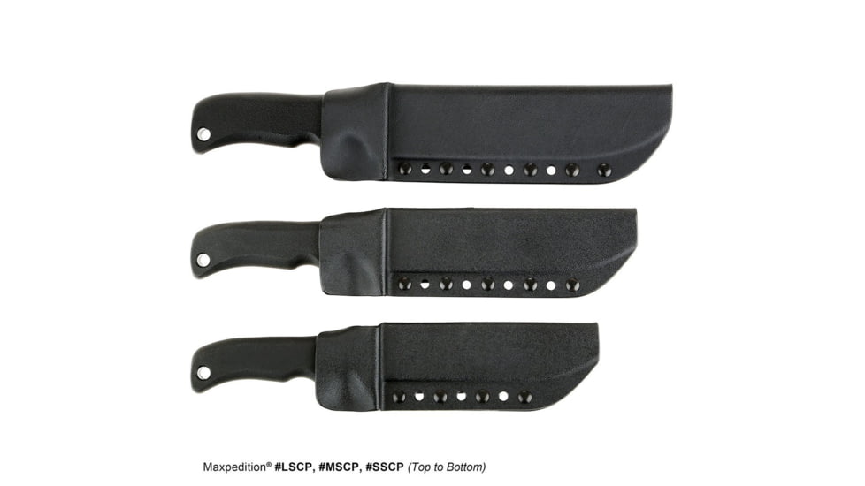 Maxpedition Fixed Blade, Black FRN, Lg Short Clip, Plain MXLSCP