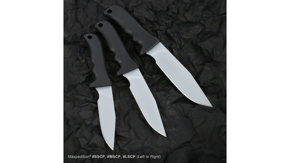 Maxpedition Fixed Blade, Black FRN, Lg Short Clip, Plain MXLSCP