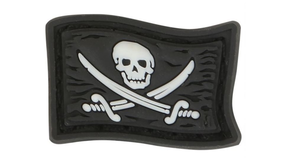 Maxpedition Jolly Roger Micro Patch,1.125x0.75in,Glow MCJRZ