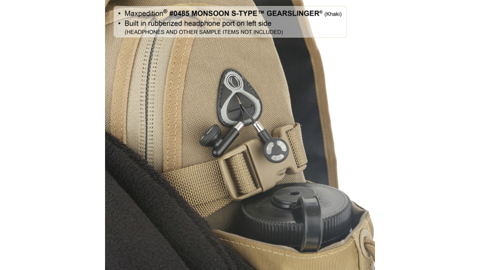 Maxpedition Monsoon S-Type Gearslinger Backpack, Khaki 0485K