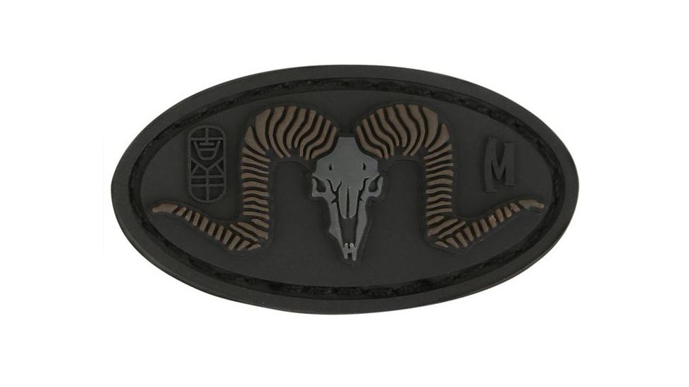 Maxpedition Ram Skull Morale Patch,1.9x1.0in,Stealth RAMSX