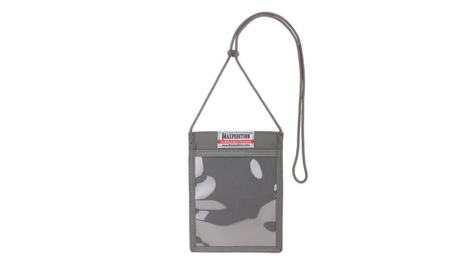 Maxpedition Show Badge Holder,Ballistic Nylon Fabric w/Extra Large Vinyl ID window, Gray SBHGRY
