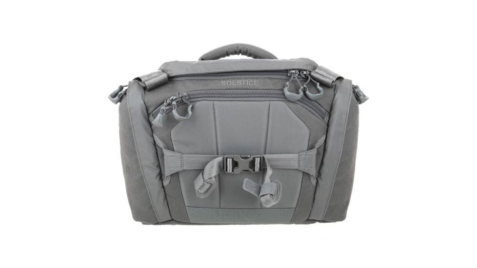 Maxpedition Solstice Camera Shoulder Bag, w/Zipper Flaps for Additional Water/Rain Protection, 13.5 L, Gray STCGRY