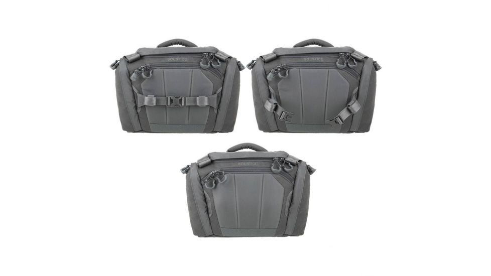 Maxpedition Solstice Camera Shoulder Bag, w/Zipper Flaps for Additional Water/Rain Protection, 13.5 L, Gray STCGRY