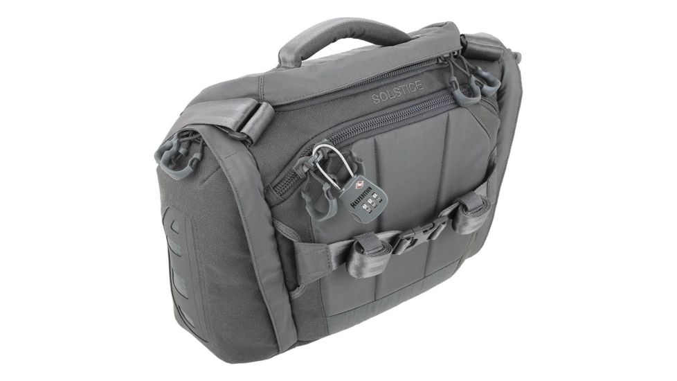 Maxpedition Solstice Camera Shoulder Bag, w/Zipper Flaps for Additional Water/Rain Protection, 13.5 L, Gray STCGRY