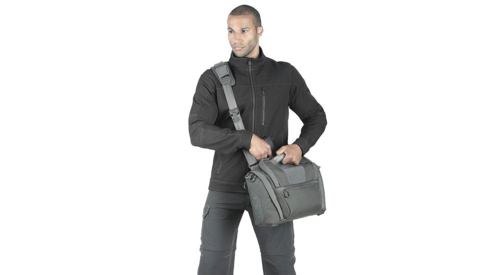 Maxpedition Solstice Camera Shoulder Bag, w/Zipper Flaps for Additional Water/Rain Protection, 13.5 L, Gray STCGRY