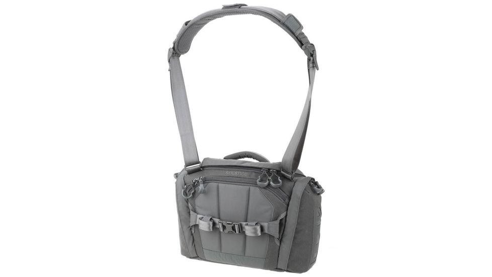 Maxpedition Solstice Camera Shoulder Bag, w/Zipper Flaps for Additional Water/Rain Protection, 13.5 L, Gray STCGRY