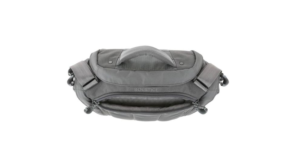 Maxpedition Solstice Camera Shoulder Bag, w/Zipper Flaps for Additional Water/Rain Protection, 13.5 L, Gray STCGRY