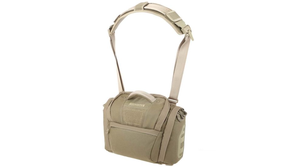Maxpedition Solstice Camera Shoulder Bag, w/Zipper Flaps for Additional Water/Rain Protection, 13.5 L, Tan STCTAN