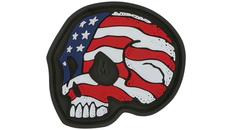 Maxpedition Stars and Stripes Skull Morale Patch,1.6x1.5in,Full Color STSKC