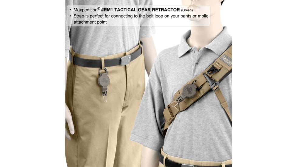 Maxpedition Tactical Gear Retractor Snap Ring, Khaki, Medium RM1K