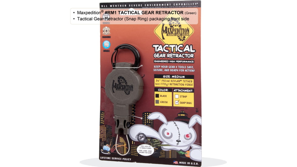 Maxpedition Tactical Gear Retractor Snap Ring, Khaki, Medium RM1K