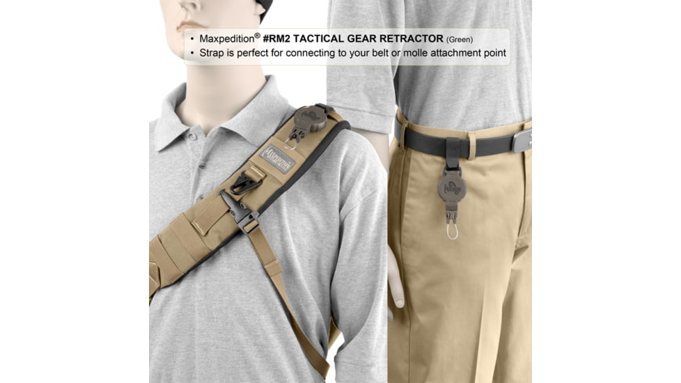 Maxpedition Tactical Gear Retractor Strap, Khaki, Medium RM2K