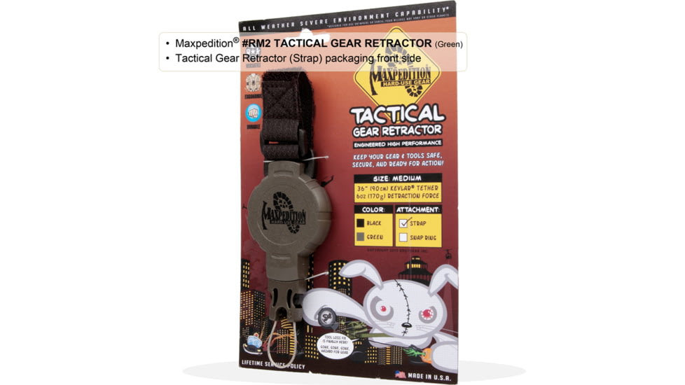 Maxpedition Tactical Gear Retractor Strap, Khaki, Medium RM2K