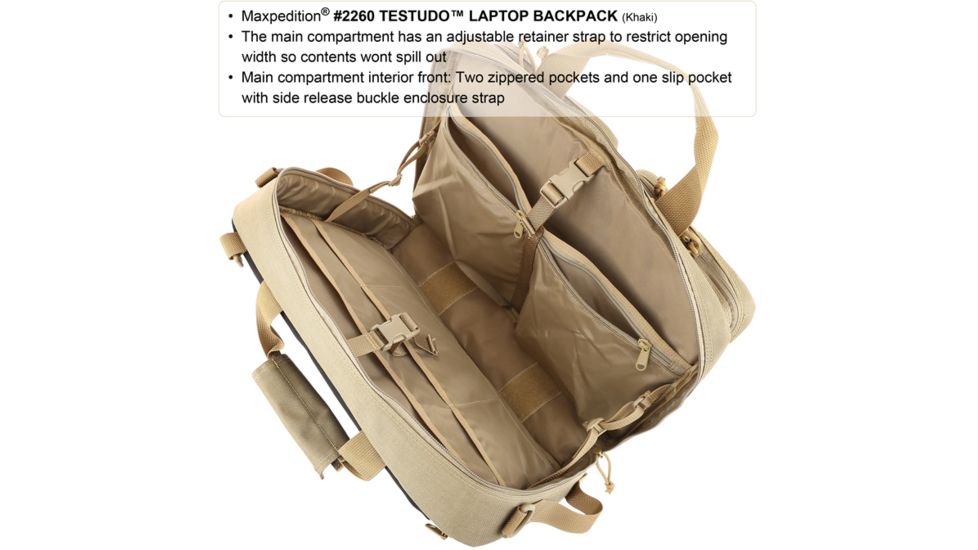 Maxpedition Testudo Laptop Case, Khaki 2260K