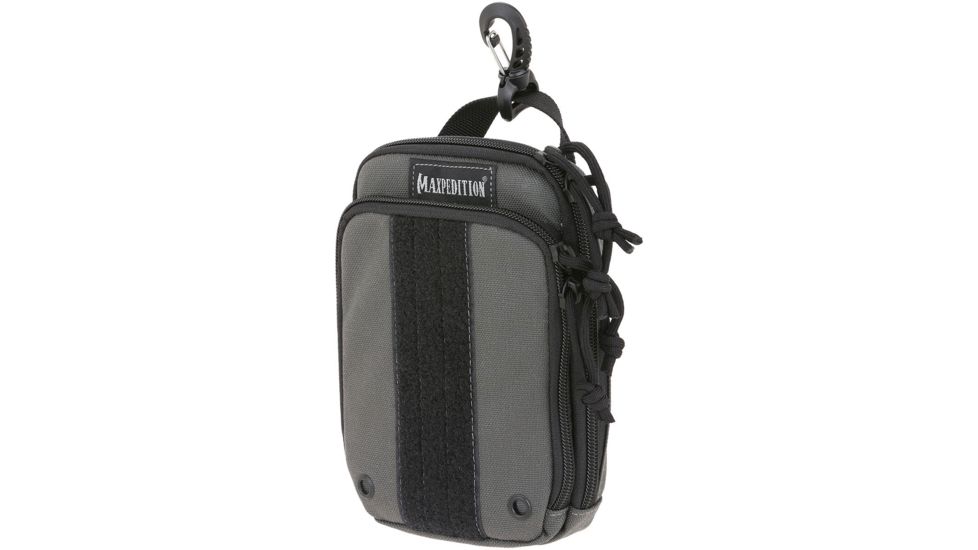 Maxpedition ZipHook Large Pocket Organizer 5.25in x 2in x 8in, Wolf Gray, Large PT1537W