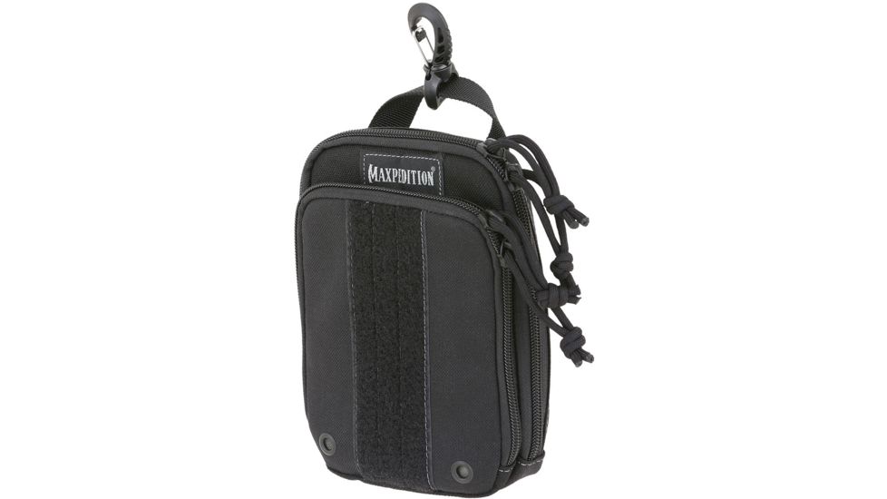 Maxpedition ZipHook Medium Pocket Organizer 5in x 1.75in x 7in, Black, Medium PT1536B