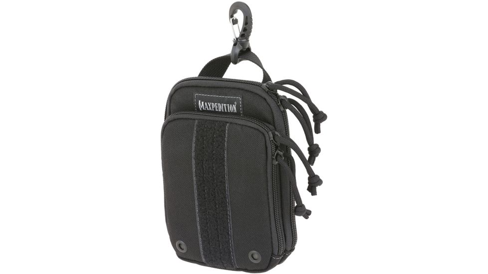 Maxpedition ZipHook Small Pocket Organizer 4.5in x 1.5in x 6.5in, Black, Small PT1535B