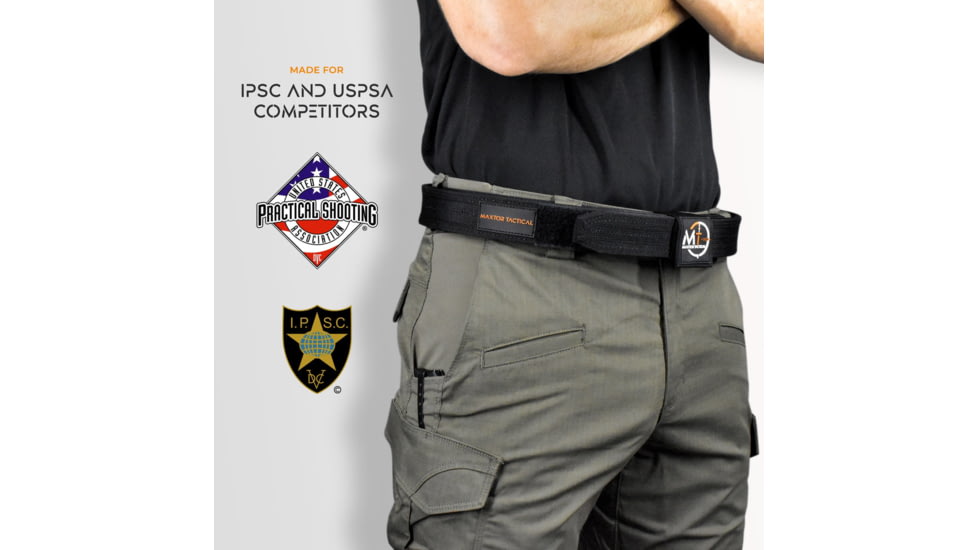 Maxtor Tactical Ultimate Competition Kydex OWB Belt Holster, Black, Medium, BT01-MAXTOR-MBKHD